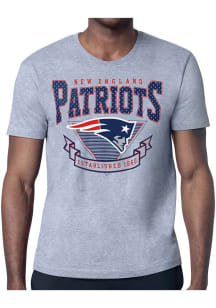 Starter New England Patriots Grey Mesh 80s Logo Short Sleeve T Shirt