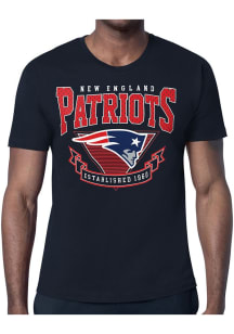 Starter New England Patriots Navy Blue Mesh 80s Logo Short Sleeve T Shirt