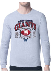 Starter New York Giants Grey 80s Logo Long Sleeve T Shirt
