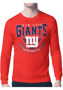 Starter New York Giants Red Mesh 80s Logo Long Sleeve T Shirt