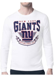 Starter New York Giants White Mesh 80s Logo Long Sleeve T Shirt