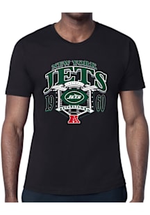 Starter New York Jets Black 80s Logo Short Sleeve T Shirt
