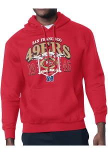 Starter San Francisco 49ers Mens Red 80s Logo Long Sleeve Hoodie