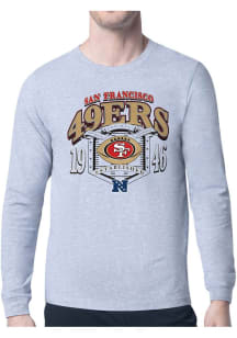 Starter San Francisco 49ers Grey 80s Logo Long Sleeve T Shirt