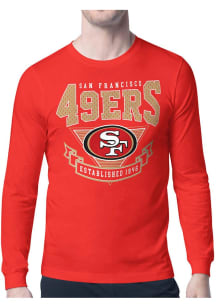 Starter San Francisco 49ers Red Mesh 80s Logo Long Sleeve T Shirt