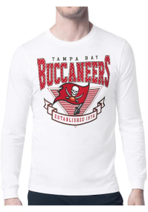 Starter Tampa Bay Buccaneers White Mesh 80s Logo Long Sleeve T Shirt