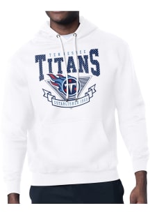 Starter Tennessee Titans Mens White Mesh 80s Logo Long Sleeve Hoodie