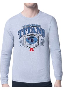 Starter Tennessee Titans Grey 80s Logo Long Sleeve T Shirt