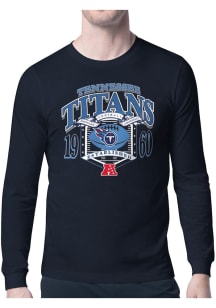 Starter Tennessee Titans Navy Blue 80s Logo Long Sleeve T Shirt