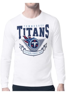 Starter Tennessee Titans White Mesh 80s Logo Long Sleeve T Shirt