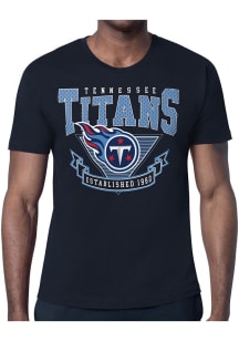 Starter Tennessee Titans Navy Blue Mesh 80s Logo Short Sleeve T Shirt