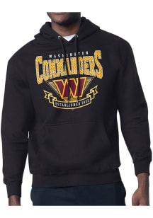 Starter Washington Commanders Mens Black Mesh 80s Logo Long Sleeve Hoodie