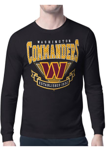 Starter Washington Commanders Black Mesh 80s Logo Long Sleeve T Shirt