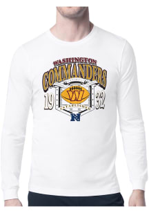 Starter Washington Commanders White 80s Logo Long Sleeve T Shirt