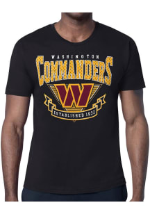 Starter Washington Commanders Black Mesh 80s Logo Short Sleeve T Shirt