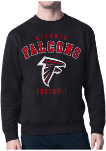 Starter Atlanta Falcons Mens Black Logo Long Sleeve Crew Sweatshirt