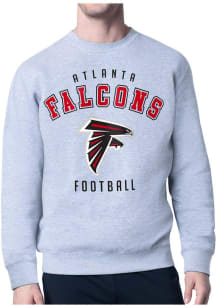 Starter Atlanta Falcons Mens Grey Logo Long Sleeve Crew Sweatshirt