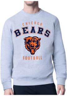Starter Chicago Bears Mens Grey Logo Long Sleeve Crew Sweatshirt
