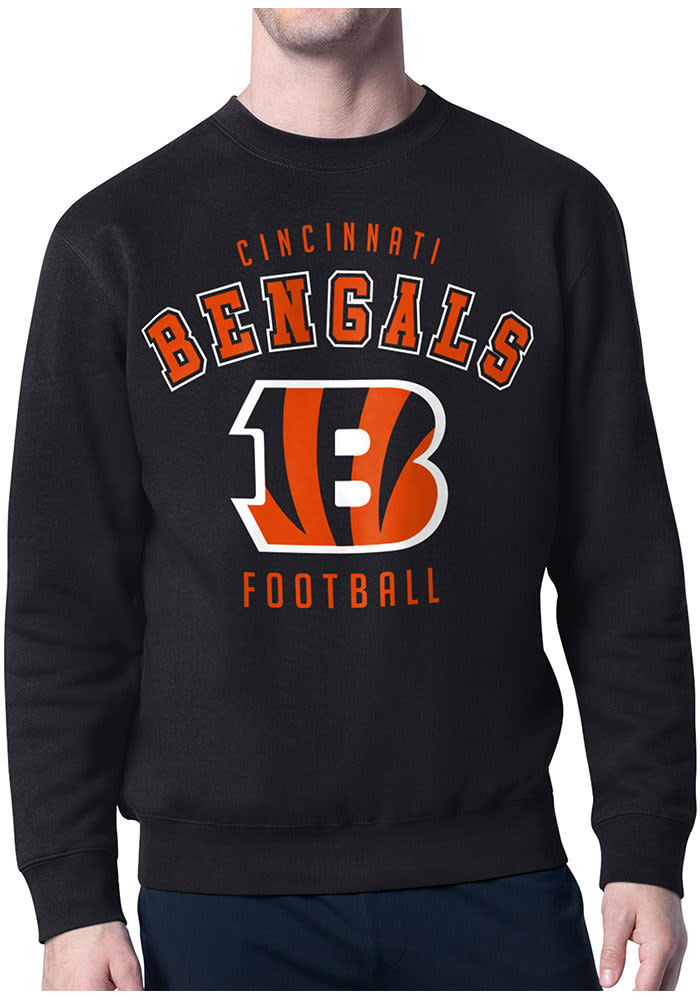 Starter Cincinnati Bengals Mens Logo Long Sleeve Crew Sweatshirt