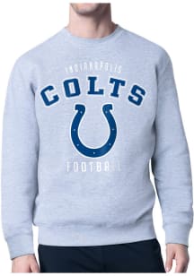 Starter Indianapolis Colts Mens Grey Logo Long Sleeve Crew Sweatshirt