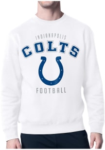 Starter Indianapolis Colts Mens White Logo Long Sleeve Crew Sweatshirt