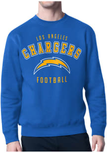 Starter Los Angeles Chargers Mens Blue Logo Long Sleeve Crew Sweatshirt