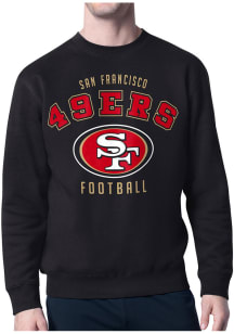 Starter San Francisco 49ers Mens Black Logo Long Sleeve Crew Sweatshirt