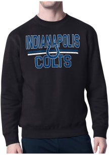 Starter Indianapolis Colts Mens Black Mesh Logo Long Sleeve Crew Sweatshirt