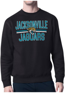 Starter Jacksonville Jaguars Mens Black Mesh Logo Long Sleeve Crew Sweatshirt