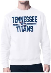 Starter Tennessee Titans Mens White Mesh Logo Long Sleeve Crew Sweatshirt