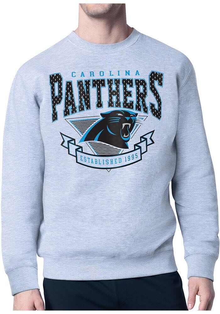 USA製　STARTER NFL PANTHERS スウェット　グレー　ラメ Starter Carolina Panthers Mens HEATHER GREY 80s Logo Crew