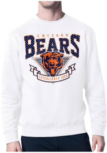 Starter Chicago Bears Mens White 80s Logo Long Sleeve Crew Sweatshirt
