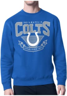 Starter Indianapolis Colts Mens Blue 80s Logo Long Sleeve Crew Sweatshirt