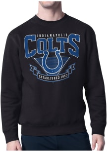 Starter Indianapolis Colts Mens Black 80s Logo Long Sleeve Crew Sweatshirt