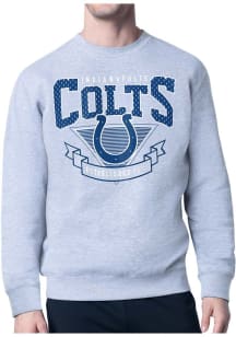 Starter Indianapolis Colts Mens Grey 80s Logo Long Sleeve Crew Sweatshirt