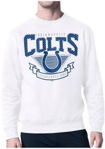 Starter Indianapolis Colts Mens White 80s Logo Long Sleeve Crew Sweatshirt