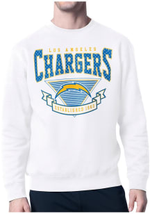 Starter Los Angeles Chargers Mens White 80s Logo Long Sleeve Crew Sweatshirt