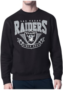 Starter Las Vegas Raiders Mens Black 80s Logo Long Sleeve Crew Sweatshirt