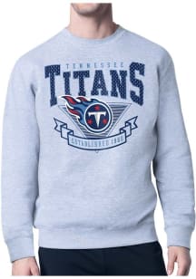 Starter Tennessee Titans Mens Grey 80s Logo Long Sleeve Crew Sweatshirt