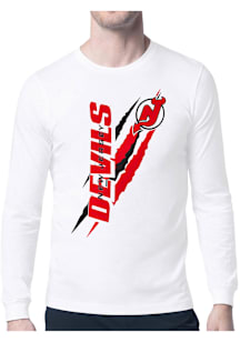Starter New Jersey Devils White Color Scratch Long Sleeve T Shirt