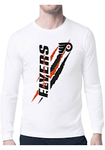 Starter Philadelphia Flyers White Color Scratch Long Sleeve T Shirt