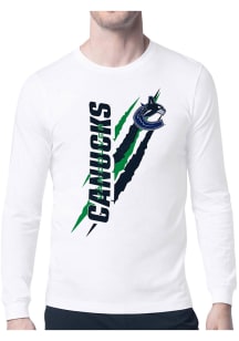 Starter Vancouver Canucks White Color Scratch Long Sleeve T Shirt