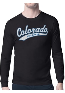 Starter Colorado Avalanche Black Tailsweep Long Sleeve T Shirt