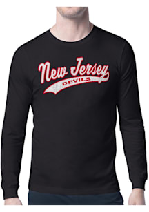 Starter New Jersey Devils Black Tailsweep Long Sleeve T Shirt