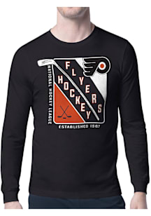 Starter Philadelphia Flyers Black Shield Long Sleeve T Shirt