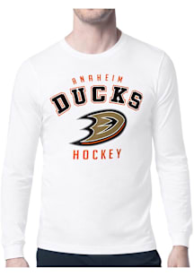 Starter Anaheim Ducks White Logo Long Sleeve T Shirt