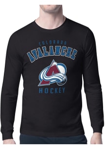 Starter Colorado Avalanche Black Logo Long Sleeve T Shirt