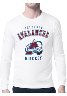 Starter Colorado Avalanche White Logo Long Sleeve T Shirt