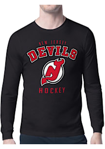 Starter New Jersey Devils Black Logo Long Sleeve T Shirt