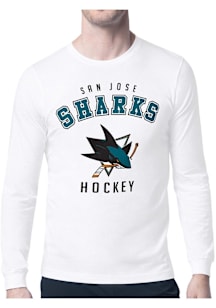 Starter San Jose Sharks White Logo Long Sleeve T Shirt